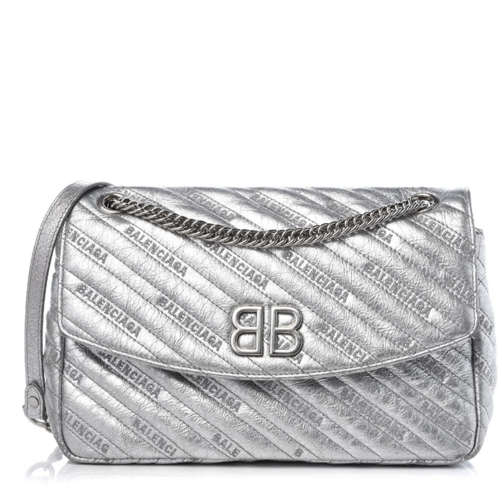 Authentic Balenciaga BB Chain Round Shoulder Bag